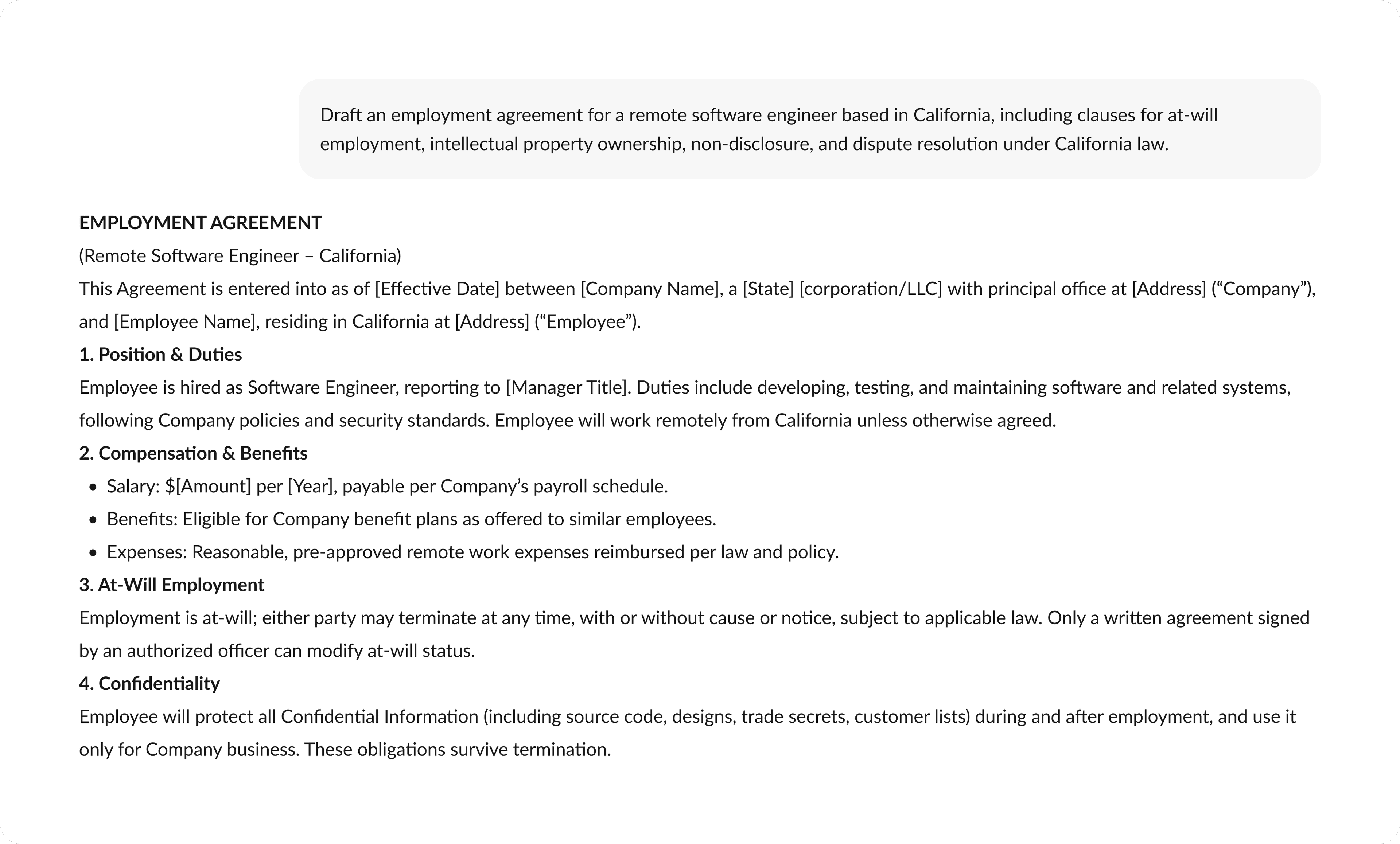 AI Legal Drafting Preview