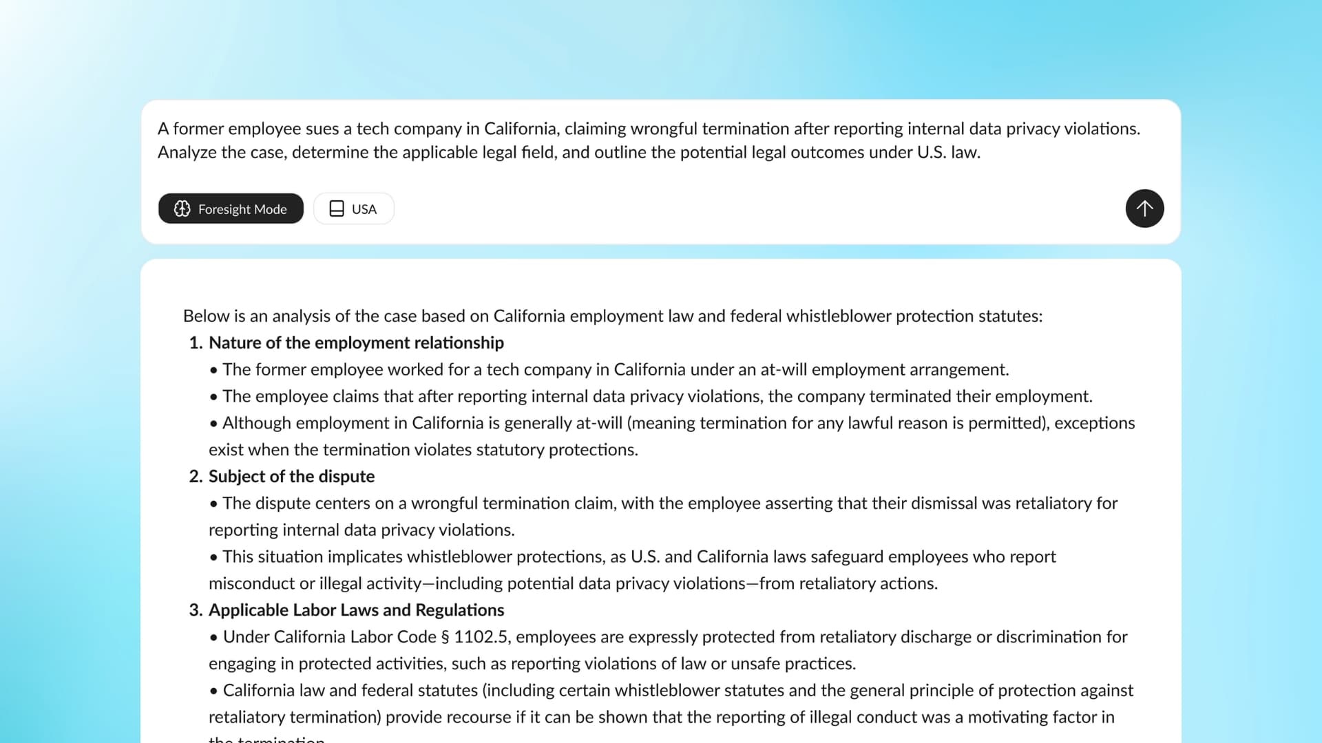 Foresight Legal Analytics Dashboard